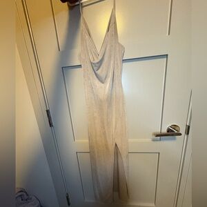 Elegant Cream Sleeveless Dress